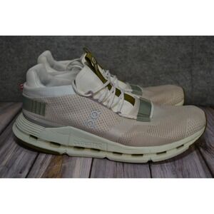 On Running Cloudnova Shoes Womens Size 9.5‎ Beige White Olive Green CloudTec